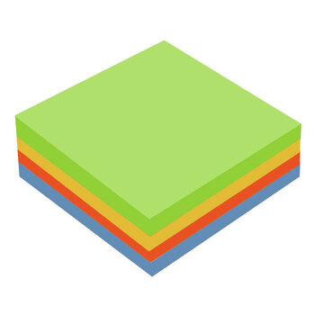 Marbig 320 Self Stick Removable Rainbow Cube Notes 75 x 75mm