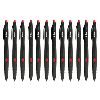 12pc Artline Supreme 1.0mm Ball Point Pen - Red