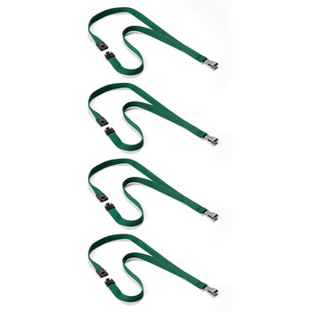 4x Durable Lanyard Soft Neck Strap Badge/Card Holder - Green