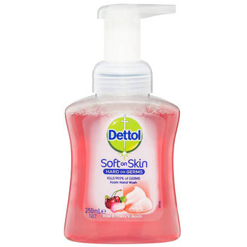 Dettol 250ml Liquid Soft on Skin Foam Rose & Cherry Hand Wash Pump