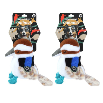 2x Paws & Claws Outback Buddies 26cm Bush Kooka Pet/Dog Toy