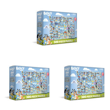 3x 300pc Bluey Jigsaw Puzzle Kids/Children Educational Toy 3y+