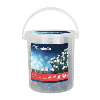 Mirabella 200 LED Fairy Lights Warm White 18.9m Wall Plug