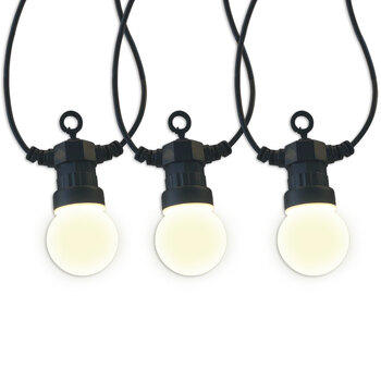 Carter 14.5m Festoon String 19 LED Lights White Wall Plug