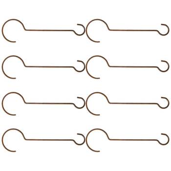 8PK Branch 40x8cm Hook Rust Metal Garden Hanger - Brown