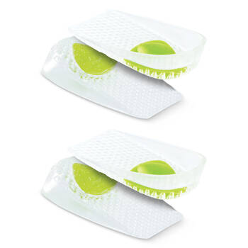 2PK SofSole Gel Heel Cup Insole Cushion Padding Insert Pair - Green