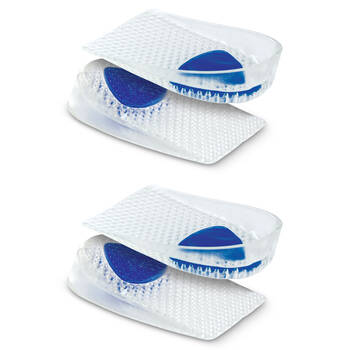 2PK SofSole Gel Heel Cup Insole Cushion Padding Insert Pair - Blue
