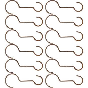 12PK Branch 20x6cm Hook Rust Metal Garden Hanger - Brown