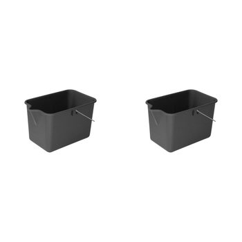 2PK Homeleisure Mop Bucket W/Lip 9L Grey Laundry Cleaning 