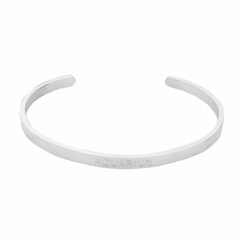 Annabel Trends Stainless Steel Cuff Bangle Zodiac - Aquarius