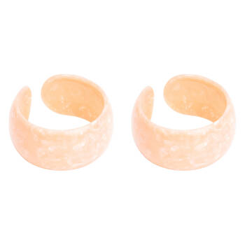 2PK Annabel Trends Tamed Cuff Bangles Women Accessory 7x3cm - Pink Pearl