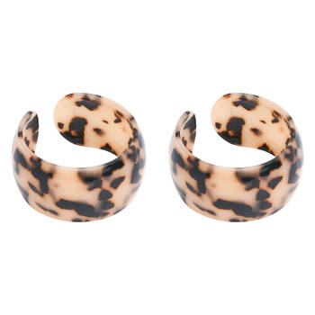 2PK Annabel Trends Tamed Cuff Bangles Women Accessory 7x3cm - Tortoiseshell