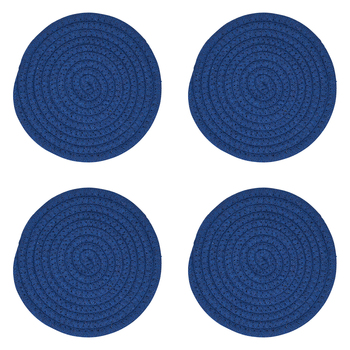 4PK Annabel Trends Rope Trivet Round 18.5cm Small - Navy