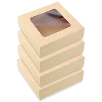 4pc Lemon And Lime 23cm Eco Kraft 3.2L Grazing Box 