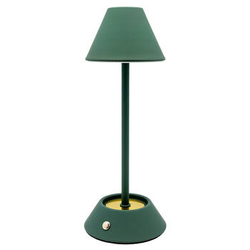 Boyle Rechargeable LED Table Lamp with Cone Shade 10x10x28cm Matte Green