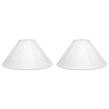 2PK Boyle Silk Cone Shade Only 16x16x7.5cm Metal with White Silk Cover