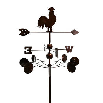 Steel Weathervane on Stake Outdoor Decoration 210cm Bronze