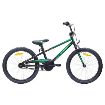 Cheetah Amigo Boys 20 Inch Bike Gloss Black/Neon Green/Silver 5-8y