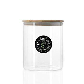 Lemon & Lime Camden 2.4L Glass Jar Food Container Clear w/ Bamboo Lid