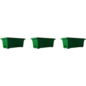 3PK Outdoorleisure WaterSaver Rect Fluted 680mm Green Outdoor Garden 
