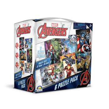 6pc Crown Avengers Kids/Children's Jigsaw Puzzle Pack 3yrs+