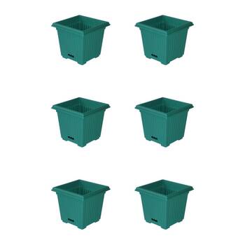 6PK Outdoorleisure WaterSaver Square Fluted 280mm Green Outdoor Garden 