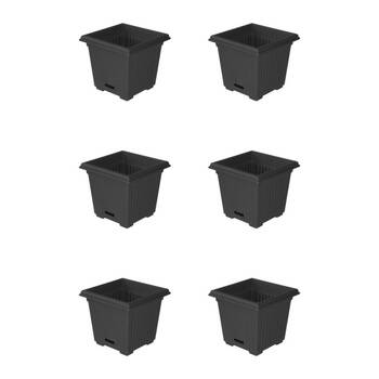 6PK Outdoorleisure WaterSaver Square Fluted 280mm Charcoal Outdoor Garden 