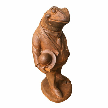 Willow Frog 26cm Cast Iron Ornament Sculpture Garden Decor Small