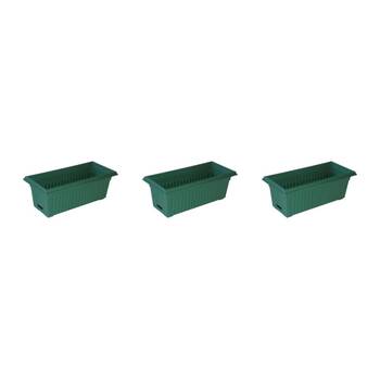 3PK Outdoorleisure WaterSaver Rect Fluted 480mm Green Outdoor Garden 