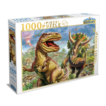 1000pc Tilbury Puzzle - T-Rex & Triceratops