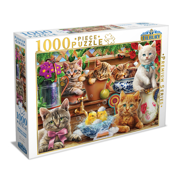 1000pc Tilbury Puzzle - Kittens in the Potting Shed