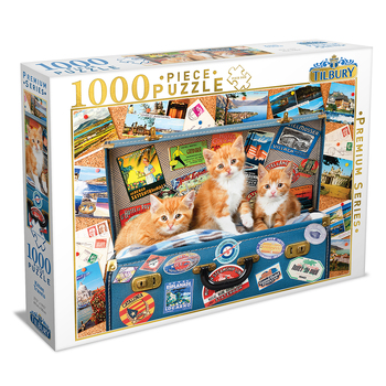 1000pc Tilbury Kitten Travels 69x50cm Jigsaw Puzzle Pieces