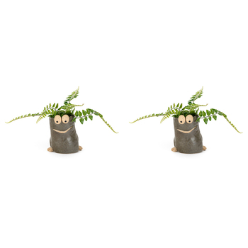 2x Pot Critter 15.5cm Planter Outdoor Decor Large - Assorted