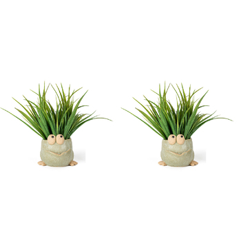 2x Pot Critter 12cm Planter Outdoor Decor Small - Assorted