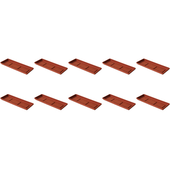 10PK Homeleisure Planterra Box Flower/Plant Tray 45cm Terracotta 
