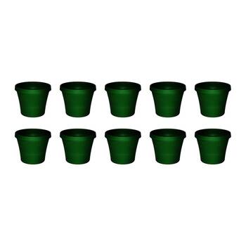 10PK Homeleisure Planterra Pot 200mm Green Outdoor Garden 