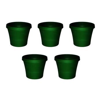 5PK Homeleisure Planterra Pot 250mm Green Outdoor Garden 