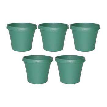 5PK Homeleisure Planterra Pot 300mm Green Outdoor Garden 