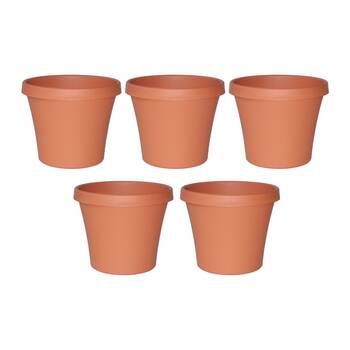 5PK Homeleisure Planterra Pot 300mm Terracotta Garden 