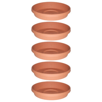 5PK Homeleisure Planterra Saucer 200mm Terracotta Garden 