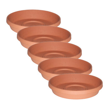 5PK Homeleisure Planterra Saucer 300mm Terracotta Garden 