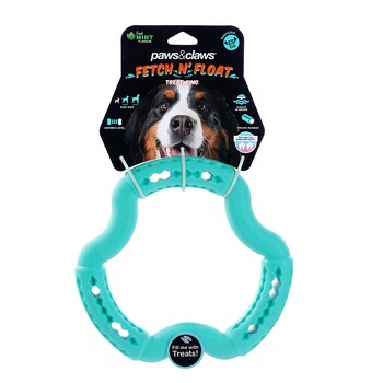 Paws & Claws 21x21x3.6cm Fetch N' Play Treat Ring Dog/Pet Toy Assorted