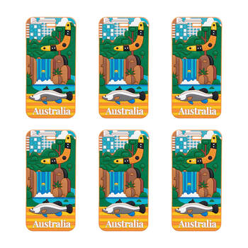 6PK Annabel Trends Australia Luggage/Bag Tag 13cm Darwin