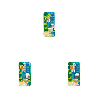 3PK Annabel Trends Australia Luggage/Bag Tag 13cm Queensland