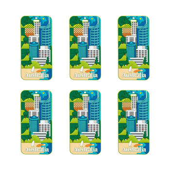 6PK Annabel Trends Australia Luggage/Bag Tag 13cm Queensland