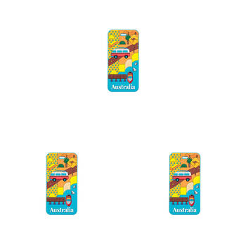 3PK Annabel Trends Australia Luggage/Bag Tag 13cm South Australia
