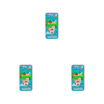 3PK Annabel Trends Australia Luggage/Bag Tag 13cm Tasmania