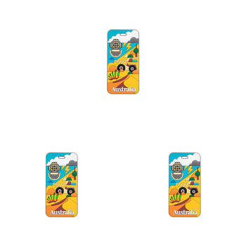 3PK Annabel Trends Australia Luggage/Bag Tag 13cm Western Australia