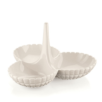 Guzzini Tiffany Hors D'oeuvres 25cm Round Dish - White