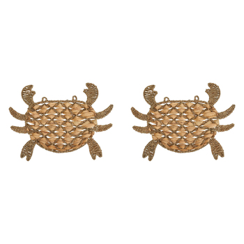 2PK Annabel Trends Water Hyacinth Placemat 44x33cm - Seaside Crab